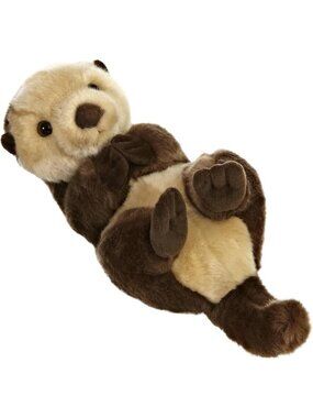 Realistic 10" Sea Otter Plush Toy | Soft Cuddly Stuffed Animal for Kids